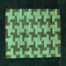 Square Abstract Turquoise Modern Rug, abs1621turq