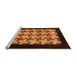 Sideview of Machine Washable Abstract Orange Modern Area Rugs, wshabs1621org