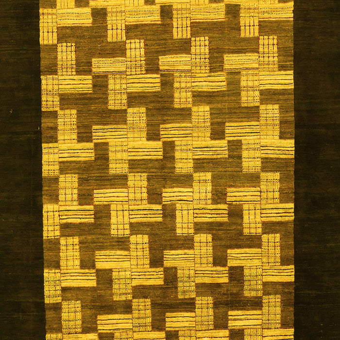 Machine Washable Abstract Yellow Modern Rug, wshabs1621yw