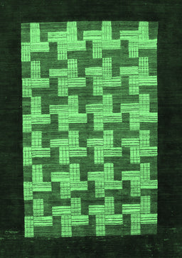 Abstract Emerald Green Modern Rug, abs1621emgrn