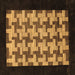 Square Machine Washable Abstract Brown Modern Rug, wshabs1621brn