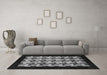 Machine Washable Abstract Gray Modern Rug in a Living Room,, wshabs1621gry