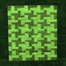 Square Machine Washable Abstract Green Modern Area Rugs, wshabs1621grn