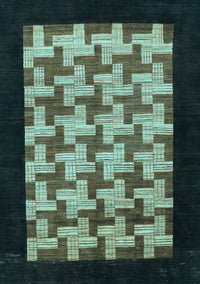 Abstract Light Blue Modern Rug, abs1621lblu