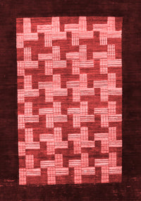 Abstract Red Modern Rug, abs1621red