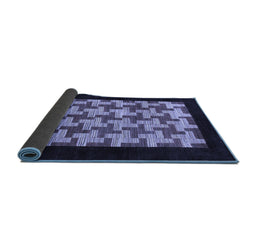 Sideview of Abstract Blue Modern Rug, abs1621blu