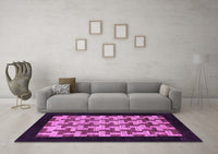 Machine Washable Abstract Purple Modern Rug, wshabs1621pur