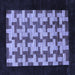 Square Abstract Blue Modern Rug, abs1621blu