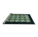 Sideview of Machine Washable Abstract Light Blue Modern Rug, wshabs1621lblu