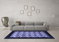 Machine Washable Abstract Blue Modern Rug, wshabs1621blu