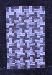 Abstract Blue Modern Rug, abs1621blu