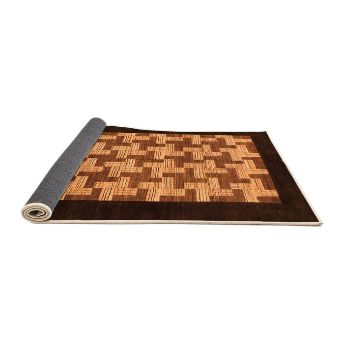 Sideview of Abstract Orange Modern Rug, abs1621org