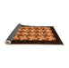 Sideview of Abstract Orange Modern Rug, abs1621org