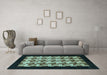 Machine Washable Abstract Light Blue Modern Rug in a Living Room, wshabs1621lblu