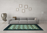 Machine Washable Abstract Light Blue Modern Rug, wshabs1621lblu