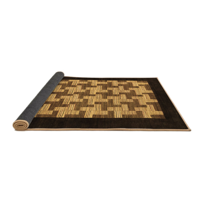 Sideview of Abstract Brown Modern Rug, abs1621brn