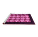 Sideview of Machine Washable Abstract Pink Modern Rug, wshabs1621pnk