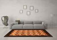 Machine Washable Abstract Orange Modern Rug, wshabs1621org