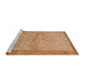 Sideview of Machine Washable Abstract Sedona Brown Rug, wshabs1622