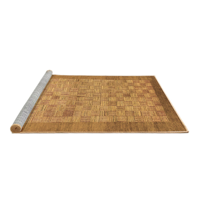 Sideview of Machine Washable Abstract Brown Modern Rug, wshabs1622brn