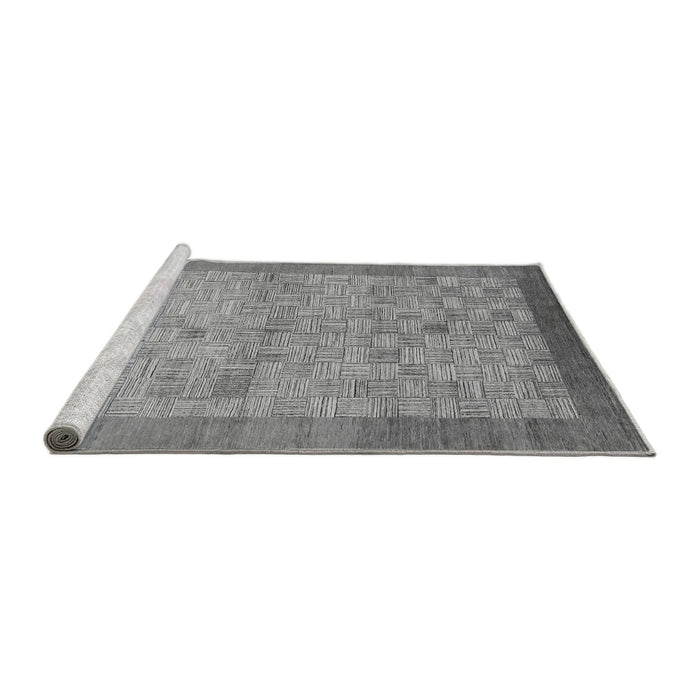 Sideview of Machine Washable Abstract Gray Modern Rug, wshabs1622gry