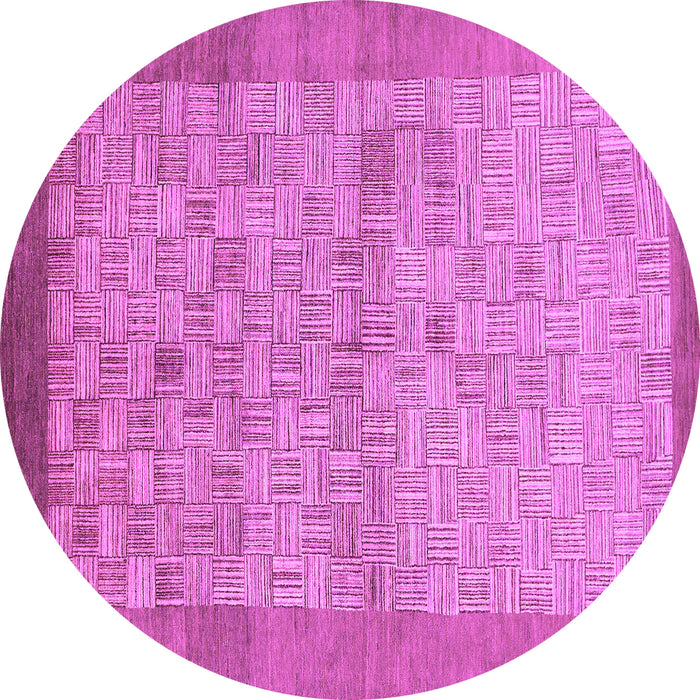 Round Machine Washable Abstract Purple Modern Area Rugs, wshabs1622pur