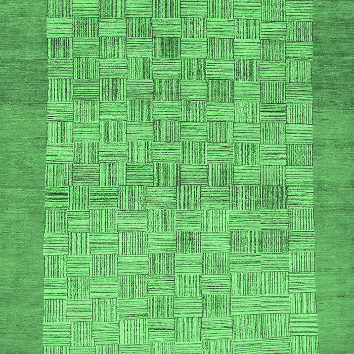Machine Washable Abstract Emerald Green Modern Area Rugs, wshabs1622emgrn