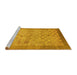 Sideview of Machine Washable Abstract Yellow Modern Rug, wshabs1622yw