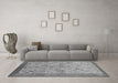 Machine Washable Abstract Gray Modern Rug in a Living Room,, wshabs1622gry