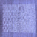 Square Abstract Blue Modern Rug, abs1622blu