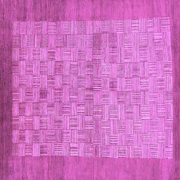Square Machine Washable Abstract Purple Modern Area Rugs, wshabs1622pur