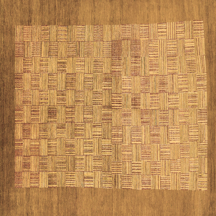 Square Machine Washable Abstract Brown Modern Rug, wshabs1622brn