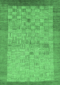 Abstract Emerald Green Modern Rug, abs1622emgrn