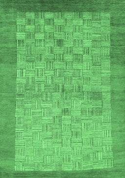 Abstract Emerald Green Modern Rug, abs1622emgrn
