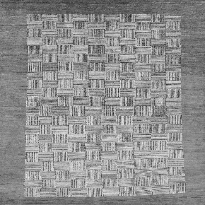 Square Abstract Gray Modern Rug, abs1622gry