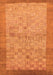 Machine Washable Abstract Orange Modern Area Rugs, wshabs1622org