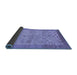 Sideview of Abstract Blue Modern Rug, abs1622blu