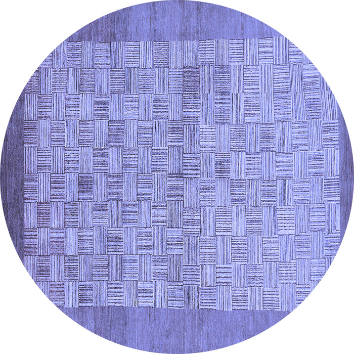 Round Machine Washable Abstract Blue Modern Rug, wshabs1622blu