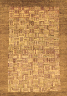 Abstract Brown Modern Rug, abs1622brn