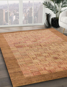 Machine Washable Abstract Sedona Brown Rug in a Family Room, wshabs1622