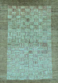 Abstract Light Blue Modern Rug, abs1622lblu