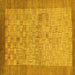 Square Abstract Yellow Modern Rug, abs1622yw