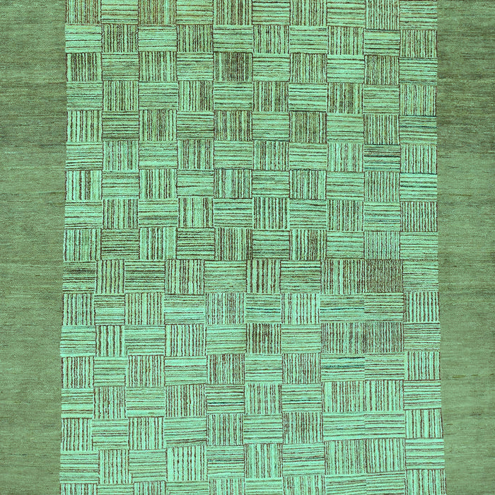 Machine Washable Abstract Turquoise Modern Area Rugs, wshabs1622turq