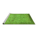 Sideview of Machine Washable Abstract Green Modern Area Rugs, wshabs1622grn