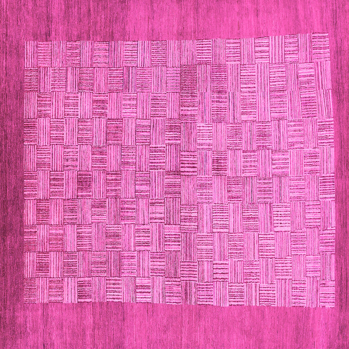 Square Machine Washable Abstract Pink Modern Rug, wshabs1622pnk