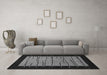 Machine Washable Abstract Gray Modern Rug in a Living Room,, wshabs1623gry