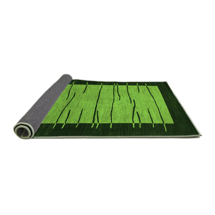 Sideview of Abstract Green Modern Rug, abs1623grn