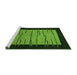 Sideview of Machine Washable Abstract Green Modern Area Rugs, wshabs1623grn