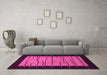 Machine Washable Abstract Pink Modern Rug in a Living Room, wshabs1623pnk