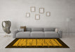 Machine Washable Abstract Yellow Modern Rug in a Living Room, wshabs1623yw